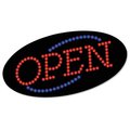 Cosco LED &amp;quot;OPEN&amp;quot; Sign- 10 1/2: x 20 1/8&amp;quot;- Red &amp; Blue Graphics CO30598